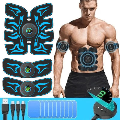Stimolatore addominale Tactical X originale - 8 addominali + cuscinetti in gel Stimolatore addominale 360 definitivo
