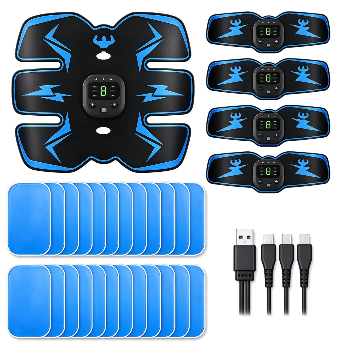 Kit Original Tactical X Muscle Master: Abdominales + 4 Brazos + Recambio de 20 Geles