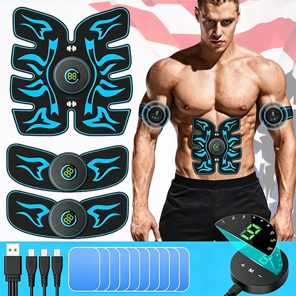 Stimolatore addominale Tactical X originale - 8 addominali + cuscinetti in gel Stimolatore addominale 360 definitivo