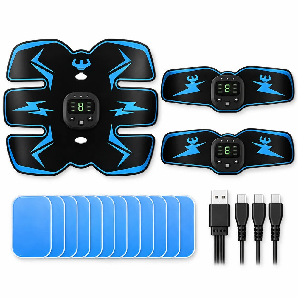Original Tactical X Abs Stimulator 2026 | 6 Abs + 2×Arms/Legs + 20×Gel Pads | Ultra Muscle 360 Stimulator